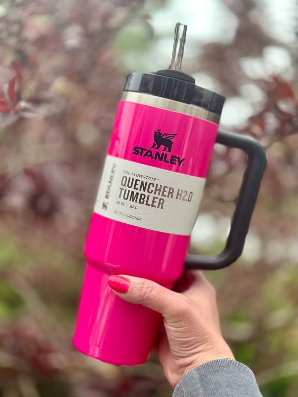 NEW Stanley Quencher Electric Pink 30oz Tumbler - NEW